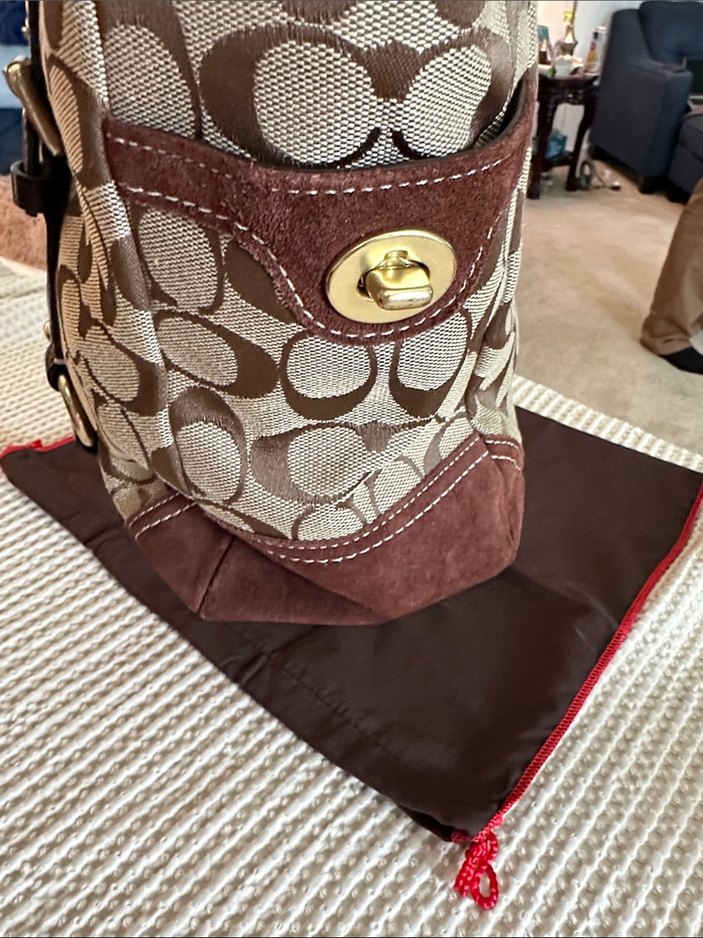 NW paperwork Y2K an authentic vintage Coach Gallery Signature Tote - Picture 4 of 11